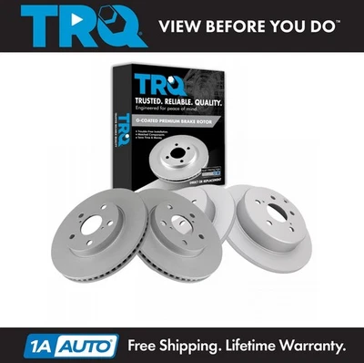 Juego de rotores de freno delanteros y traseros TRQ para Toyota Prius V 2012-2017 Foto 1 de 4