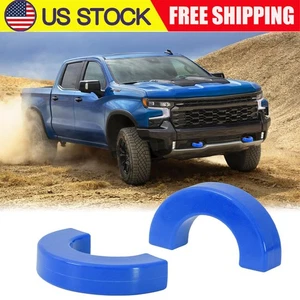 2PCS Blue Front Tow Hook Covers Fit for 2007-2024 Chevy Silverado Hitch Cover - Foto 1 di 7