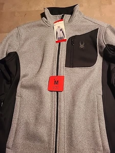 Chaqueta Spyder Spyder Para Hombre Calce Relajado Cremallera Completa Gris M - Imagen 1 de 2