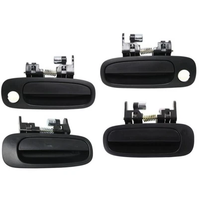 Exterior Door Handle For 98-2002 Chevrolet Prizm Set of 4 Textured Black - Imagem 1 de 4