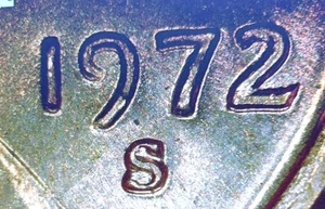 1972 S Lincoln Penny Doubled Die Obverse Brilliant Uncirculated BU Cent RPM DDO - Picture 1 of 3