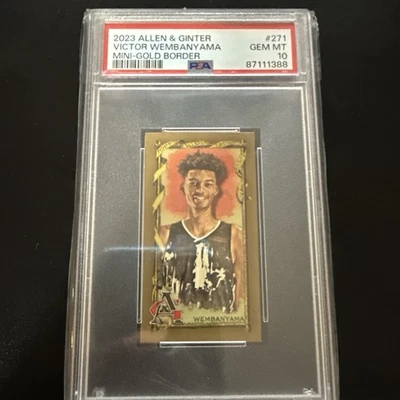 2023 ALLEN GINTER VICTOR WEMBANYAMA MIN- GOLD BORDER PSA 10 - Image 1 of 3