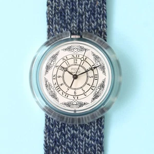 Vintage 90s Y2K POP Swatch Warm Up Knitted Midi Sized Wrist Watch PMN 104 1995 - Picture 1 of 6