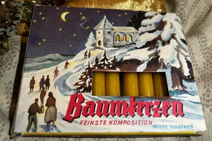 Vintage tree 🌲 10 x Candles Baumkerzen Vintage made in Western Germany - Picture 1 of 5