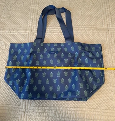 Bolso de Mano Vera Bradley Tortuga Bolso de Playa Tela Resistente al Agua Azul Verde Foto 1 de 4