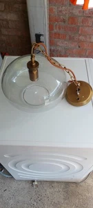 READ DESCRIPTION1 Nkuku Otoro Recycled Glass Pendant - Clear Small - OP1501 - Picture 1 of 11
