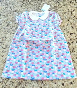 Bella Bliss Toddler Marta Pima Dress Chambray & Pima Apples Print size 4 RV$54 - Picture 1 of 11