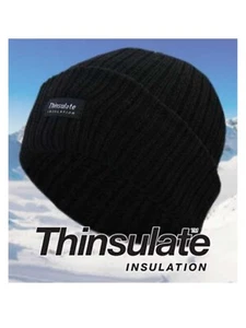 1 Boys Kids Thermal 3M Thinsulate Insulated Fleece Lined Ski Hat One Size - Picture 1 of 1
