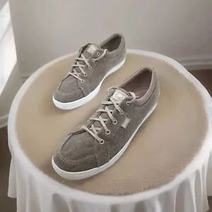 Keds WomensCenter Cotton Slub Casual Comfort Low Shoes Size 7.5 Walnut Brown - Picture 1 of 10