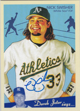 2008 Upper Deck Goudey Autographs #NS Nick Swisher Auto - NM