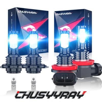 Luces de faros H7 H9 azul hielo 4 piezas para Kawasaki Vulcan 2000-2009 Foto 1 de 4