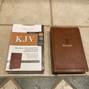 KJV, Personal Size Large Print Single-Column Reference Bible, Leathersof .. NEW - Picture 1 of 14
