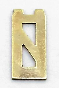  NOS MINT 14k Yellow Gold Initial Letter " N " For Jewelry Repair Insert See Pic - Picture 1 of 4
