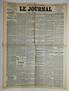 #2.1 La Une Du Journal Le journal 21 juin 1900 l'exposition de 1900 - Imagen 1 de 2