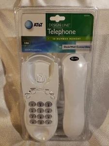 AT&T 146 Design Line Telephone White Desk/Wall Hearing Aid Compatible New - Picture 1 of 2