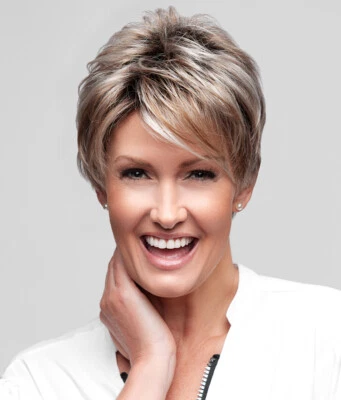 Peluca DREW de HENRY MARGU, *¡TODOS LOS COLORES!* Frente de encaje, tapa de luz de pluma, NUEVO Foto 1 de 4