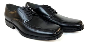 JF Ferrar Derby elegante schwarze Herrenschuhe Größe 8,5 M Schnürschuhe eckige Zehenpartie neu ohne Karton - Bild 1 von 14