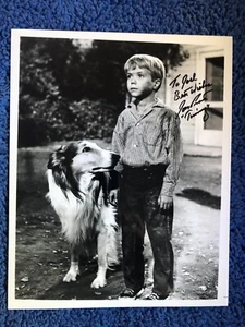 Foto autografiada en blanco y negro del actor de televisión Jon Provost - Timmy de Lassie - Imagen 1 de 1