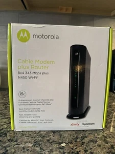 Comcast Xfinity Motorola MG7315 8x4 DOCSIS 3.0 Cable Modem N450 Router - Picture 1 of 5
