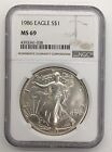1986 American Silver Eagle NGC MS 69
