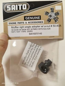 RC Model Saito SAI100Ti140 Gas Engine Muffler Right Angle Adapter aircraft part - Picture 1 of 1