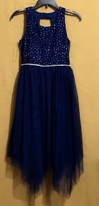 Speechless Kids blue sparkle lace party Easter keyhole dress 7 8 10 12 14 $68 - Picture 1 of 4