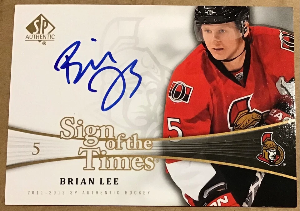 2011-12 BRIAN LEE UD SP AUTHENTIC SIGN OF THE TIMES AUTO #SOT-LE SENATORS - Image 1 of 2