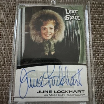 Tarjeta autógrafa The Fantasy Worlds of Irwin Allen Lost In Space June Lockhart  Foto 1 de 3