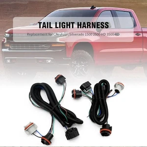 Fit For Chevy Silverado Pickup Truck Tail Light Lamp Wiring Harness LH RH Pair ~ - Foto 1 di 12