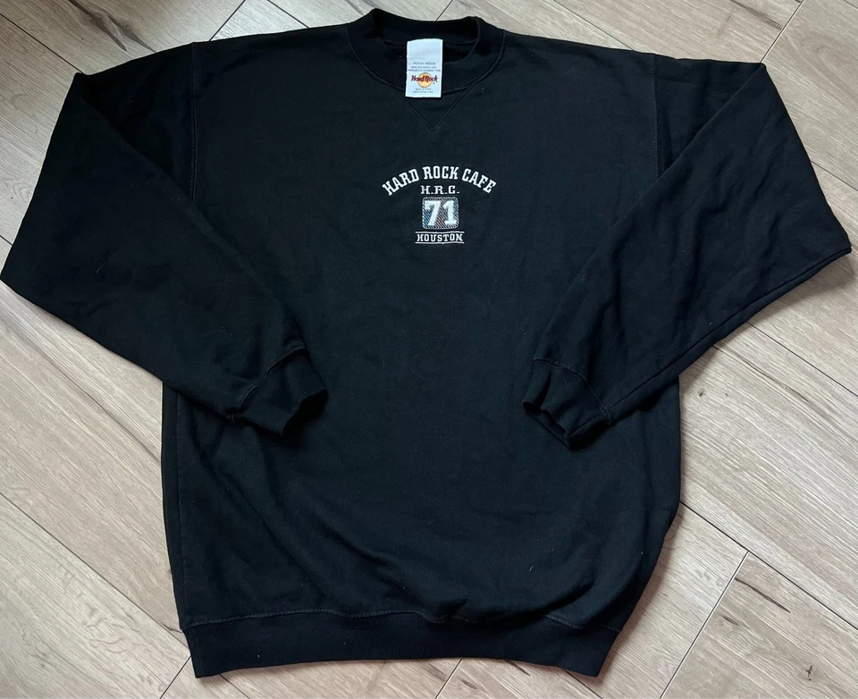 Sudadera Vintage Hard Rock Café HRC HUSTON Cuello Redondo Talla M Foto 1 de 3