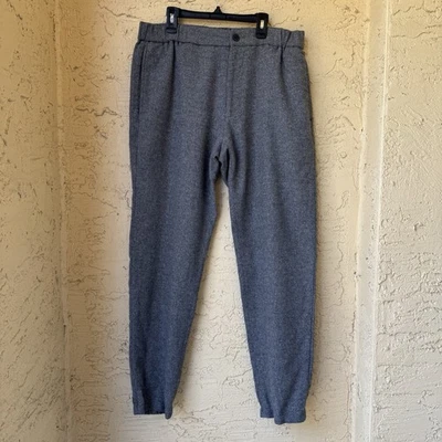 Club Monaco Gray Wool Silk Blend Tapered Jogger Trousers Sz L/G - Image 1 of 4