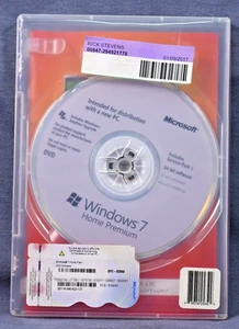 Microsoft Windows 7 Home Premium 64 Bit x64 Englisch DVD Product Key MS Win - Bild 1 von 3