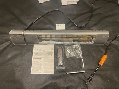 Calentador radiante de patio interior/exterior Comfort Zone 1500 vatios IMPERMEABLE CZPH20RSL Foto 1 de 4