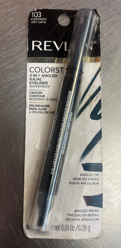 Revlon ColorStay 2 in 1 Angled Kajal Eyeliner Waterproof #103 Evergreen *NEW* - Image 1 of 1