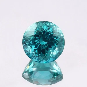 AAA 10 Ct+ Natural Brazil Green Paraiba Tourmaline Loose Round Cut Gemstone - Picture 1 of 5