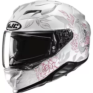 HJC Motorrad Helm S - F71 Eliz Integralhelm - weiß-grau-pink - Picture 1 of 4
