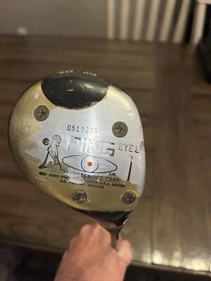 Vintage Ping Eye 2 Karsten 1-Wood Driver Orange Dot Karsten Shaft,  Avon Chamois - Image 1 of 4