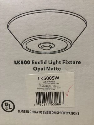 Lámpara de ventilador Emerson Euclid BLANCO SATINADO - LK500SW Foto 1 de 3