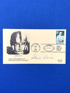 GLENN DAVIS 100TH ANNIVERSARY OF INTERCOLLEGIATE FOOTBALL SIGNED FDC PSA - Picture 1 of 4