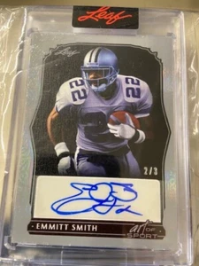 2023 LEAF ART OF SPORT FOOTBALL EMMITT SMITH PLATA FIRMA AUTOMÁTICA 2/3 - Imagen 1 de 1
