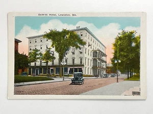 Lewiston, Maine de 1920 - The DeWitt Hotel - Coches antiguos, postal sin publicar A-2 - Imagen 1 de 2