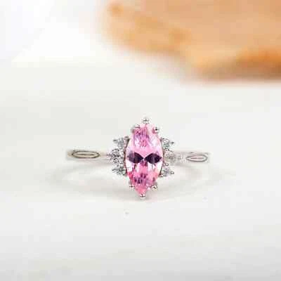 Certified Beautiful Natural 1.45ct VS1 Pink Diamond 925 Silver Engagement Ring - Image 1 of 4