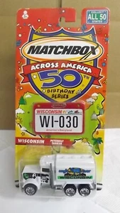 2001 Matchbox Across America Wisconsin Peterbilt Tanker "Dairy Farm" - Picture 1 of 2