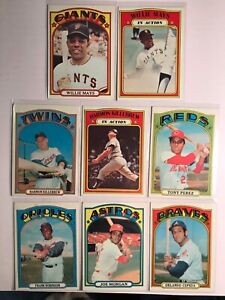 1972 Topps Baseball Lot of "170 Different Cards" Mays, Perez, Seaver- most EX+