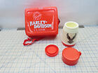 Harley Davidson Classic Plastic Lunchbox and Thermos Red