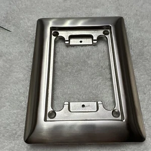 STEEL CITY CHROME PLATED BRASS 1 GANG CARPET FLANGE FOR FLOOR BOX - Picture 1 of 2