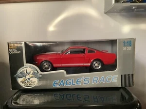 1/18 EAGLE'S RACE UNIVERSAL HOBBIES FORD MUSTANG 1966 GT 350 SHELBY RED - Picture 1 of 2