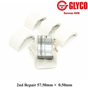 Main Bearing Set Mercedes 190 D E C220 C230 SLK230 57.50mm 2nd Repair OEM Glyco - Picture 1 of 6
