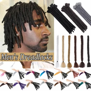 US Men Dreadlocks for Full Head Dread Lock Extensions Afro Fake Colorful Crochet - Picture 1 of 38