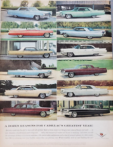 1963 Cadillac Automobiles Dozen Reasons Greatest Value Vintage Print Ad